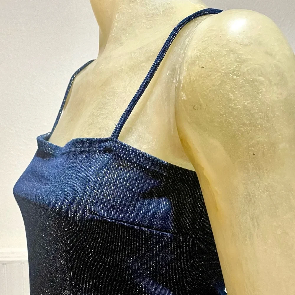 Reformation Navy and Gold Sparkle Top - Picture 4 of 7